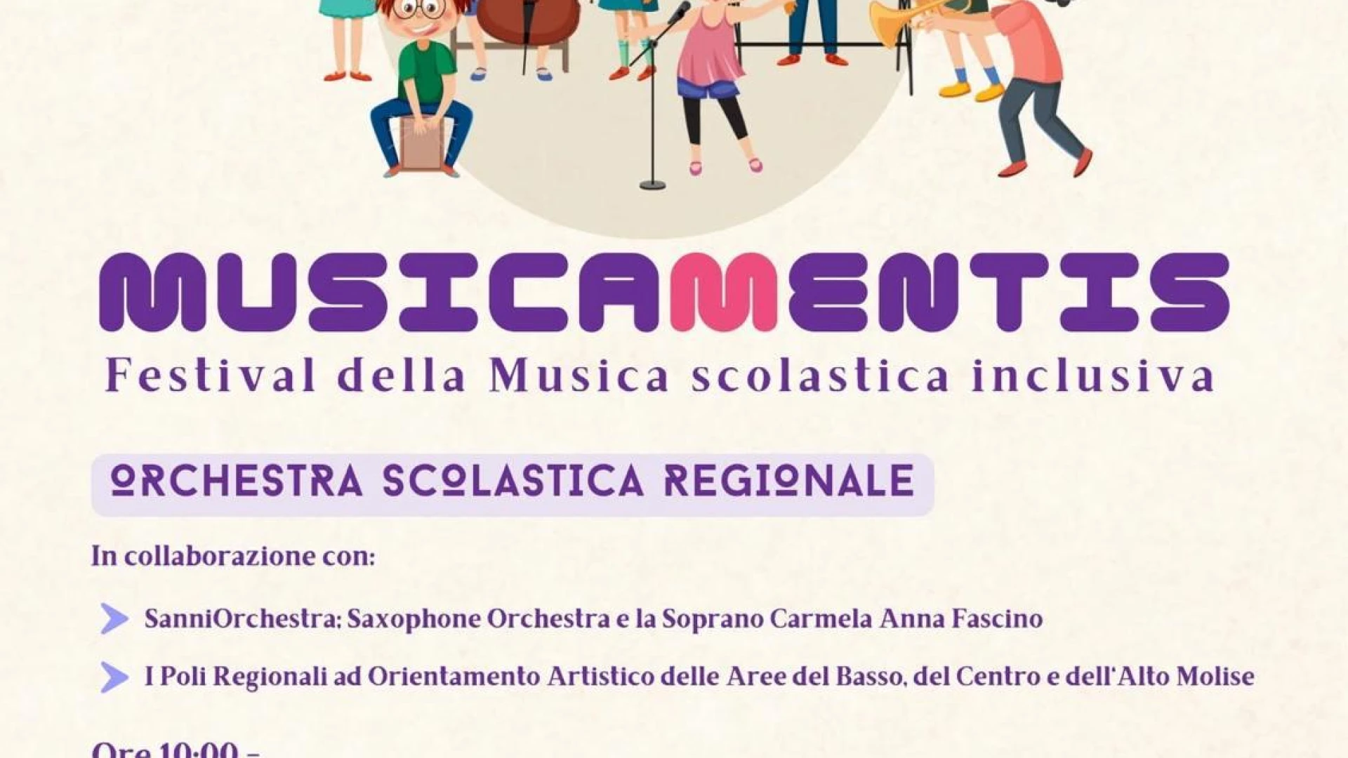 Isernia: il 29 aprile in programma il concerto dell’Orchestra scolastica regionale del Molise.